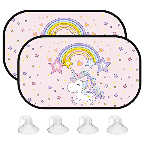 Homord Tendine Parasole Auto Bambini Ventosa con Protezione Solare 99% dai Raggi UV