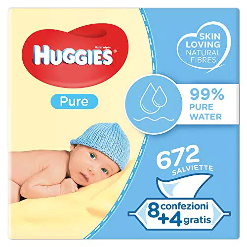 Huggies Pure Salviette Umidificate per Bambini, 672 Salviette