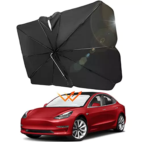 JOYTUTUS Parasole per Auto, Parasole per Parabrezza Anteriore Compatibile con Tesla Model 3 Model Y