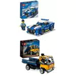 LEGO 60312 City Police Car, set da costruzione con minifigure e macchinina giocattolo & 42147 Technic Camion Ribaltabile