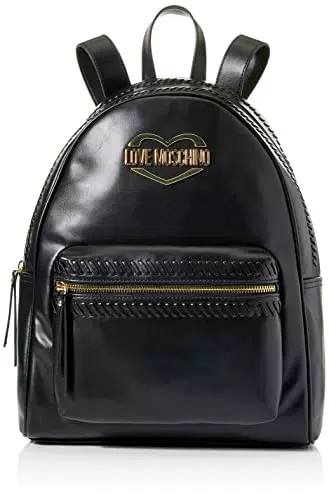 Love Moschino JC4054PP1GLD1, Zaino, Donna, Nero, Taglia unica