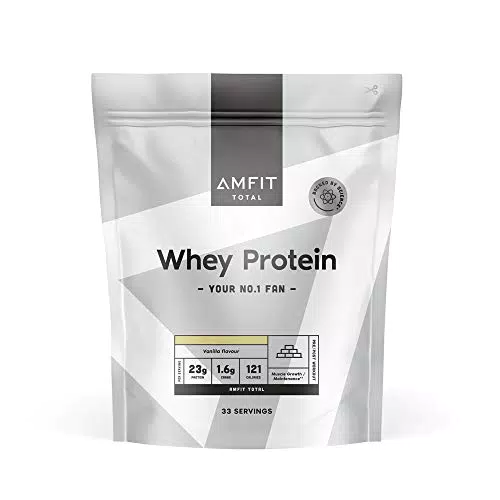 Marchio Amazon - Amfit Nutrition Proteine del Siero di Latte in Polvere 1kg - Vaniglia