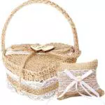 Mnixy DBAILY - Cuscino per anelli di nozze, in stile retrò