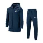 Nike U Nsw Core Bf Trk Suit, Tuta Bambino, Midnight Navy/Midnight Navy/Midnight Navy/