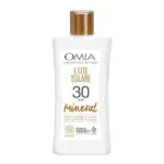 Omia, Latte Solare Mineral SPF30 Viso e Corpo, Protezione Solare Alta