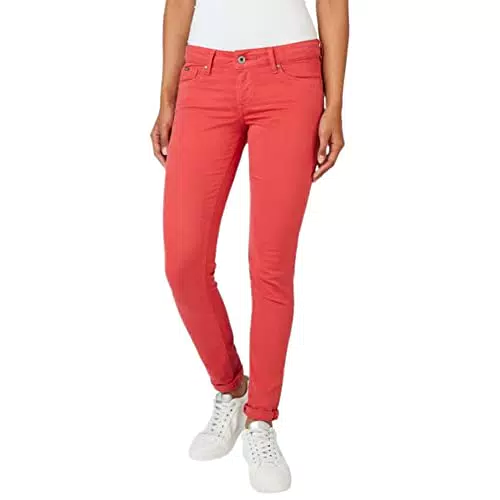 Pepe Jeans Soho, Jeans Skinny Donna, Rosso