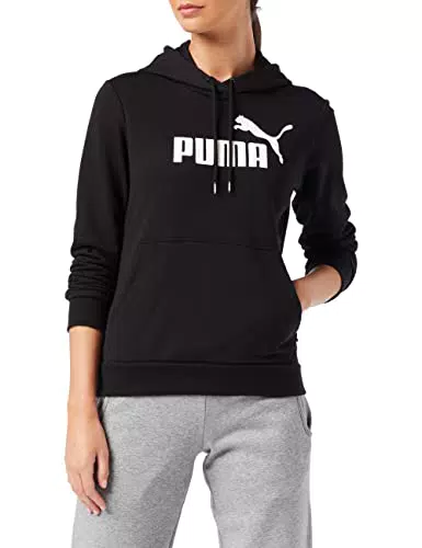 PUMA Essentials, Felpa Donna, Nero, S