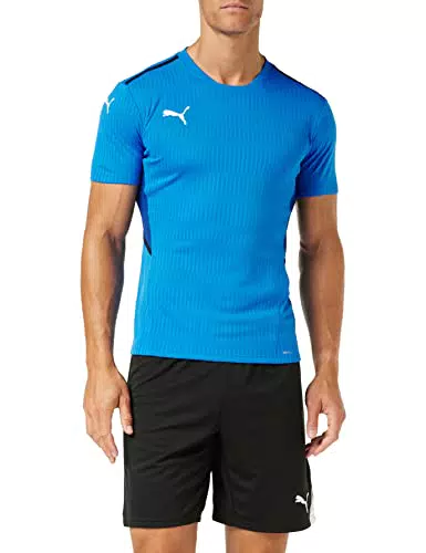 PUMA teamCUP Jersey, Maglietta Uomo, Electric Blue Lemonade
