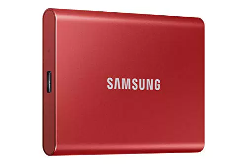 Samsung T7 Portable SSD - 2 TB - USB 3.2 Gen.2 External SSD - Metallic Red