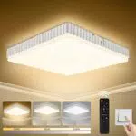 SOLMORE Lampada da Soffitto, LED Bagno Luce Telecomando Dimmerabile 24W