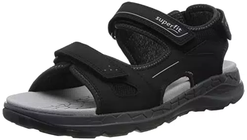 Superfit Criss Cross, Sandali, Nero Grigio Chiaro 0010