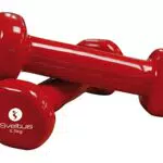 Sveltus-Set di 2 manubri da 500 g, Colore: Rosso