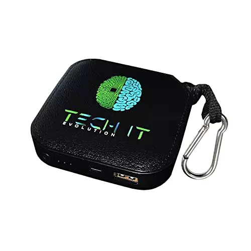 Tech It Power Bank Mini 10000 mAh, USB, Power Bank con Moschettone Leggero
