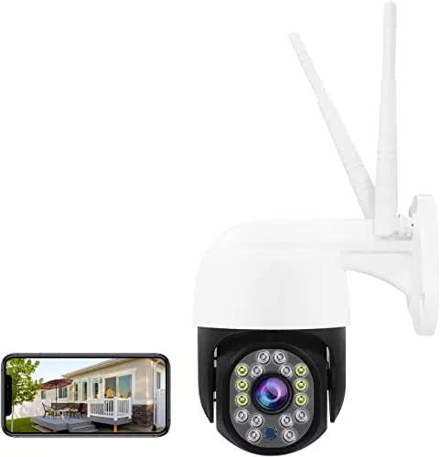 Telecamera di sorveglianza PTZ WiFi da 5 MP, Rilevamento intelligente di rilevamento del movimento dell'area umanoidi