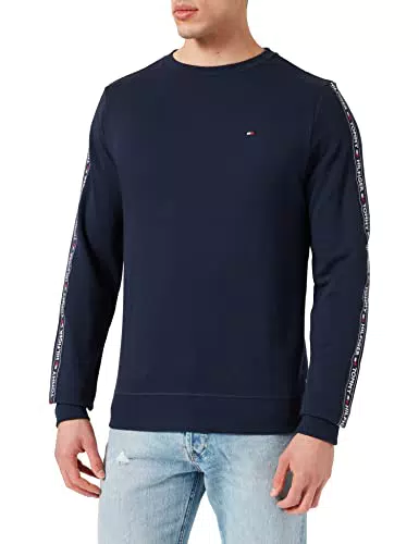 Tommy Hilfiger Felpa Uomo senza Cappuccio, Blu, XL