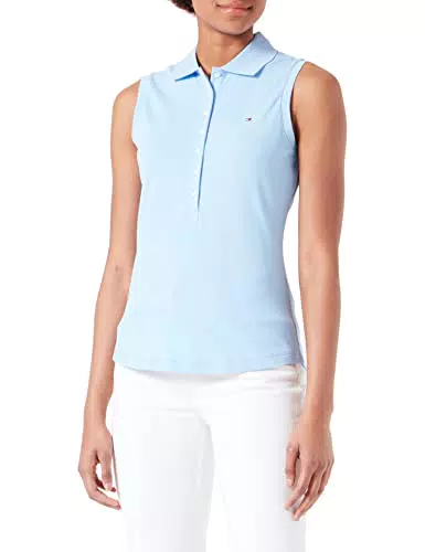 Tommy Hilfiger Maglietta Polo Maniche Corte Donna Senza Maniche