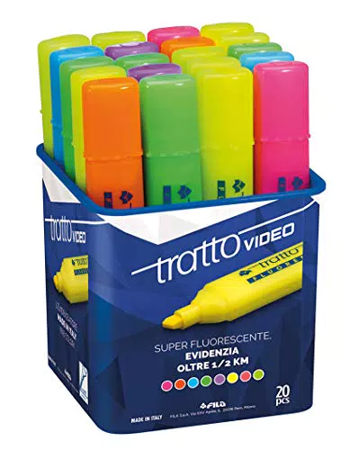Tratto Video - Evidenziatore, Barattolo da 20 Pezzi