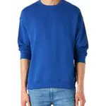 United Colors of Benetton Felpa con cappuccio da Uomo, bluette, S
