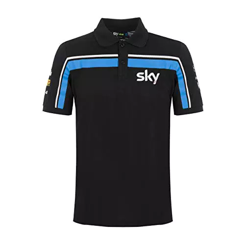 Valentino Rossi Sky Racing Team, Polo Uomo, Nero, S
