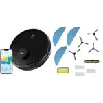 Venga! Aspirapolvere Robot Lavapavimenti, RVC 3002, Nero - con Kit di Ricambi