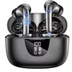 Vtkp Cuffie Bluetooth, Auricolari Bluetooth 5.3 con Mic Stereo senza fili con ENC Dual Mic