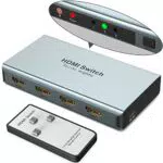 WENTER Switch HDMI 3 in 1, 4K 60hz HDMI Switch FULL HD con Telecomando IR