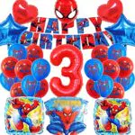 2023 Palloncini Compleanno Feste Kit, NOVBAON 3 Anni Decorazioni Compleanno Festa Palloncino Set