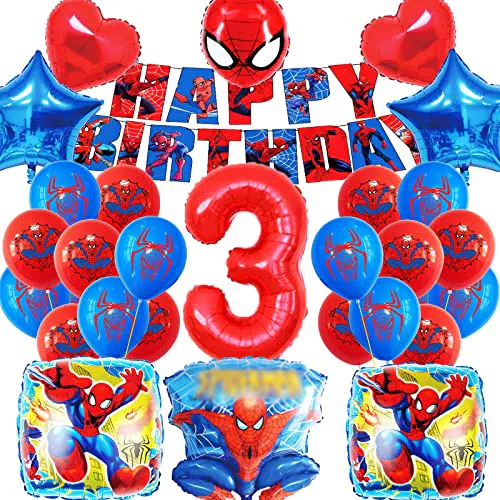 2023 Palloncini Compleanno Feste Kit, NOVBAON 3 Anni Decorazioni Compleanno Festa Palloncino Set
