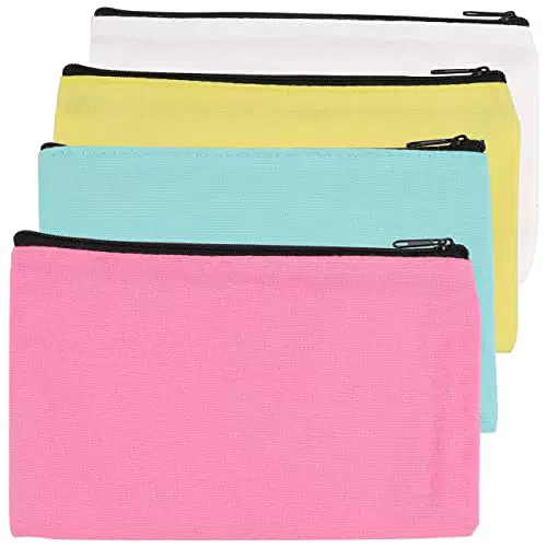 4 Pezzi Portamonete Piccolo in Tela Mini Portamonete Portafoglio Tascabile Mini Portamonete per Donna Carta d'Identità Chiavi