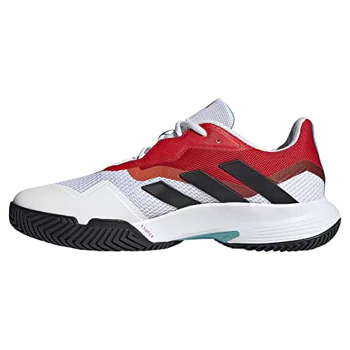 adidas CourtJam Control M, Sneaker Uomo, Ftwr White/Core Black/Better Scarlet