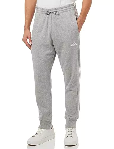 adidas IC9407 IC9407 Pantaloni Sportivi Uomo Medium Grey Heather/White Taglia XS