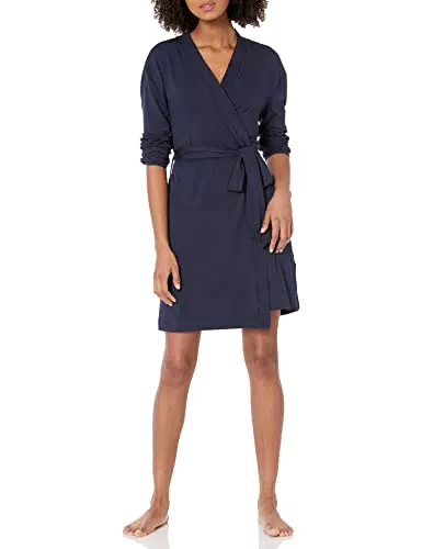 Vestaglia in Cotone Modal, Blu Marino, XS
