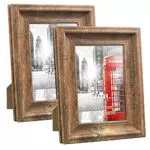 Amazon Brand - Umi Cornice Foto per Formato 10x15 Stile Rustico da Parete e Tavolo