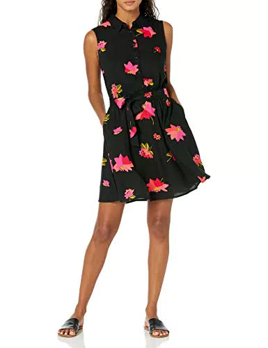 Amazon Essentials Abito Chemisier Senza Maniche Donna