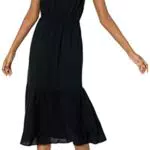 Amazon Essentials Abito Svasato a Balze in Twill Morbido Donna