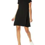 Amazon Essentials Abito Swing a Maniche Corte con Scollo Ampio Donna