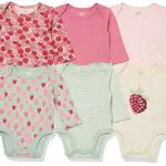 Amazon Essentials Body a Maniche Lunghe Bimba, Pacco da 6