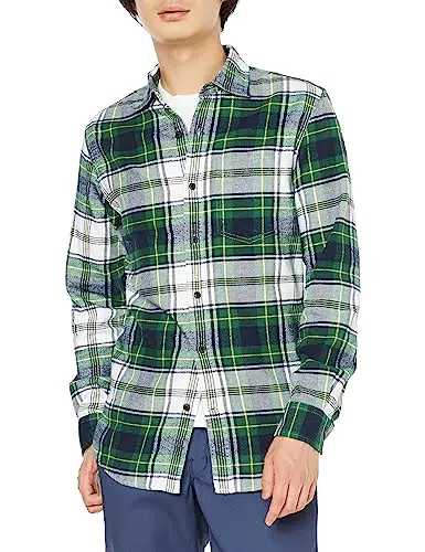 Amazon Essentials Camicia in Flanella a Maniche Lunghe Slim Uomo