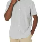 Amazon Essentials Camicia Oxford con Tasca a Maniche Corte vestibilità Regolare Uomo