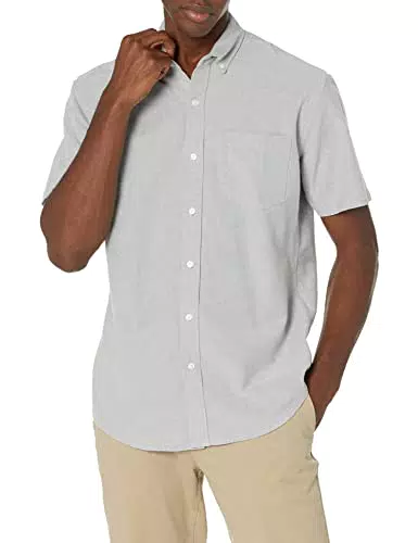 Amazon Essentials Camicia Oxford con Tasca a Maniche Corte vestibilità Regolare Uomo