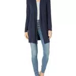 Amazon Essentials Cardigan Aperto sul Davanti a Maniche Lunghe Donna