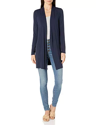 Amazon Essentials Cardigan Aperto sul Davanti a Maniche Lunghe Donna