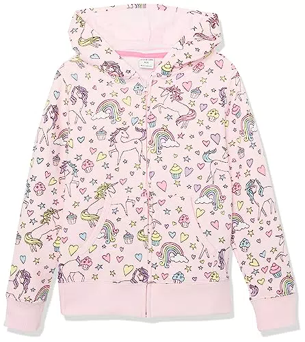 Amazon Essentials Felpe con cappuccio in pile con cerniera Bambina