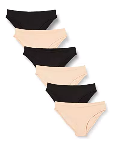 Amazon Essentials Intimo Brasiliano Cheeky Donna, Pacco da 6