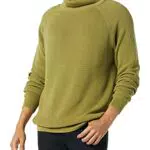 Amazon Essentials Maglione Dolcevita a Coste in Cotone 100% Uomo