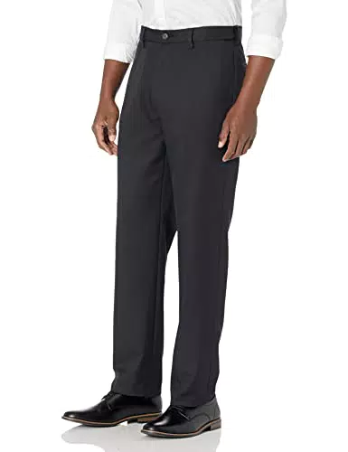 Amazon Essentials Pantaloni da Abito Senza Pinces con Vita Espandibile in Vita e Vestibilità Classica Uomo