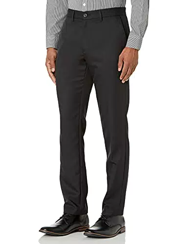 Amazon Essentials Pantaloni da Abito Senza Pinces Slim Uomo