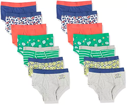Amazon Essentials Slip in Cotone Bambini e Ragazzi, Pacco da 14