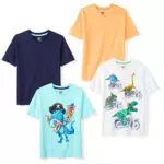 Amazon Essentials Top a Maglietta a Maniche Corte con Scollo a V Bambini e Ragazzi
