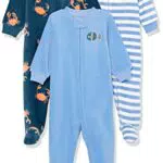 Amazon Essentials Tutina con Zip Frontale con Piede in Micropile Unisex Bimbi